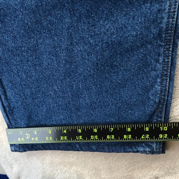 Carhartt Mens Work Jeans Size 46x30 Relaxed Fit Blue Denim B21DST Straight Leg - Picture 7 of 15